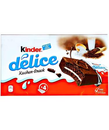 Kinder Delice 390g - Delicious Chocolate Snacks with Milk Cream Filling, Ideal for Snacks + GETZH ThankYou Sticker