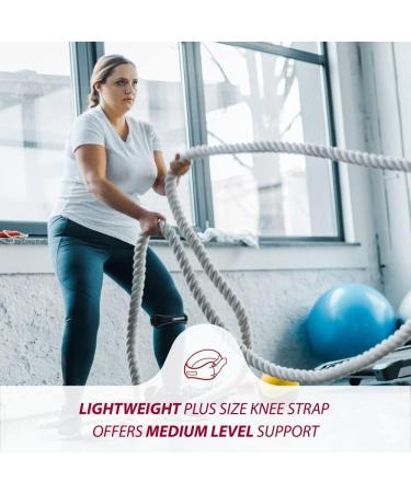 KARM Plus Size Knee Brace - Patellar Tendon Support Strap for Knee Pain - Stabilizing Brace for Jumpers Knee - Single Strap Black (2XL/3XL/4XL/5XL/6XL) - Buy Online on GoSupps.com