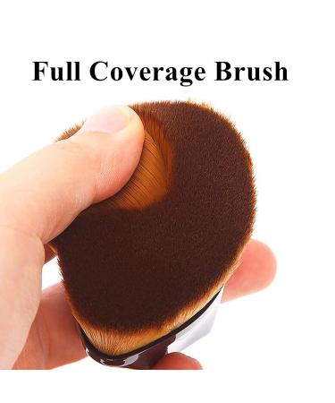 Buy Kanuo Flat Top Kabuki Makeup Brush for Liquid & Powder - Hexagon Face Blush Brush (Black) - International Shipping Available - Buy Online on GoSupps.com