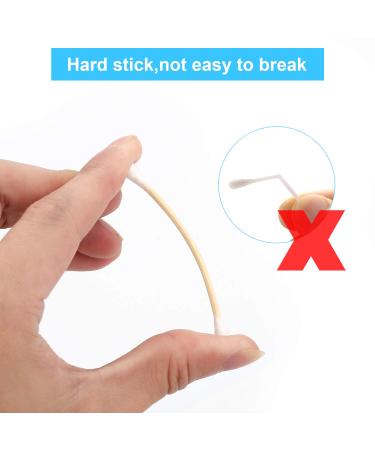 500pcs Double Round Head Cotton Swabs | Natural Hard Wooden Stick | Daily Use Cotton Buds - Buy Online on GoSupps.com