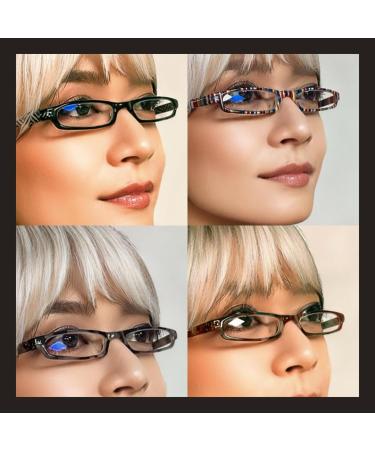 Buy Slim Blue Light Blocking Reading Glasses for Men & Women - Compact Hebe-Twins 2.5x Anti Eyestrain - Buy Online on GoSupps.com