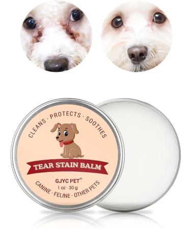 GJYC PET tear stain remover balm for pets-1 oz (30 g) natural vegetable eye care for dogs and cats-cleans gently and restores the bright eyes - Buy Online on GoSupps.com