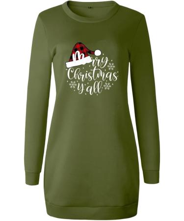 Shop Women's Christmas Fashion: Elk Print Hooded Sweater Dress - Oversized Party Dresses for the Holiday Season - Buy Online on GoSupps.com