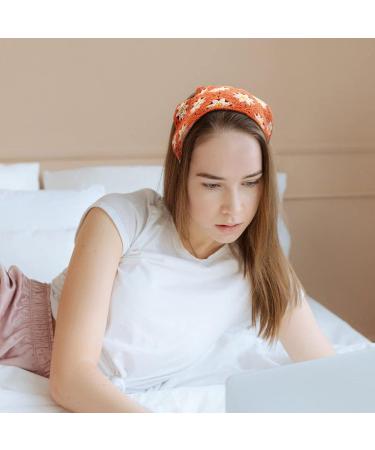 B.PHNE Floral Hair Scarf: Cute Boho Daisy Headband in Orange - Women's Crochet Bandana Headscarf for Vintage Style - Buy Online on GoSupps.com