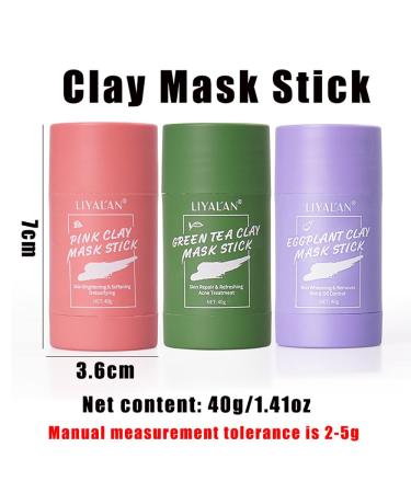 Liyalan Green Tea & Rose Mask Stick Duo - Deep Cleanse, Blackhead Remover, Skin Brightening, Pore Cleansing - Buy Online on GoSupps.com
