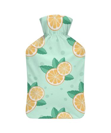 Hot Water Bottle With Lid Orange Rubber Hot Water Bag For Pain Relief Cramps Foot Warmer Hot And Cold Therapy