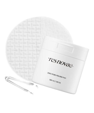 res novae Peeling Toner Pad 60 Pads Blackhead & Whitehead Removal Pore Minimizing Oil Control Gentle PHA Exfoliation for Sensitive Skin
