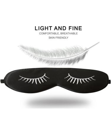 Silk Funny Eye Mask for Sleeping with Eyelashes Design - White Sleep Mask for Women - Buy Online on GoSupps.com