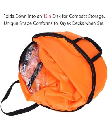 Vbest Life 42 Kayak Wind Sail Kit with Clear Window - Foldable Downwind Paddle for Kayaks, Canoes, Inflatable Boats, Paddle Board | Orange - Buy Online on GoSupps.com