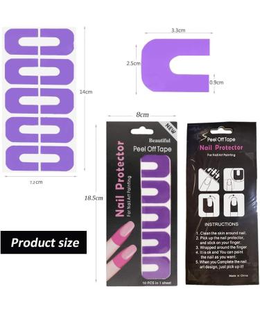 Kalolary Nail Polish Peel off Sticker Tape - 140 Piece Nail Art Protector for Painting, Stamping, and Manicures - Buy Online on GoSupps.com