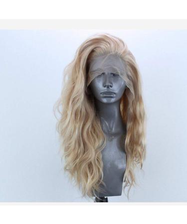 Shop Gold Wavy Brazilian Synthetic Wig for Women - Long Curly Hair for 50s 60s 70s & 80s Cosplay - Buy Online on GoSupps.com