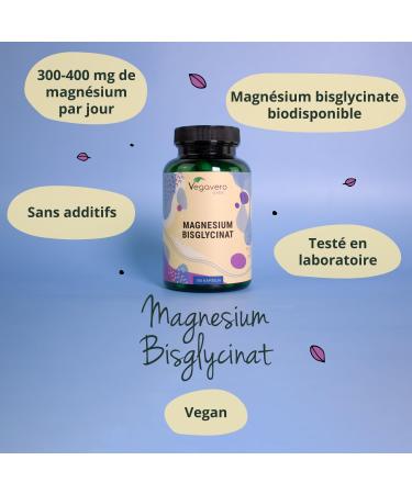 Magnesium Bisglycinate 300 mg | 180 Capsules | High Dosage + High Bioavailability | Anti Fatigue + Stress + Sleep | Vegan & No Additives | Vegavero  - Buy Online on GoSupps.com