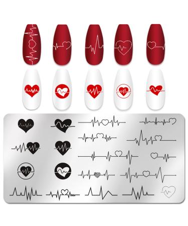 WOKOTO 6Pcs Heart Nail Stamping Plates - Nail Art Stamps Kit for Women and Girls - Buy Online on GoSupps.com