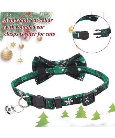 Webeedy 8-Piece Christmas Cat Neckbands - Adjustable Breakaway Collars with Fly & Bell - Holiday Caroma Pattern (18-28 cm) - Buy Online on GoSupps.com