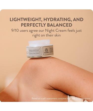 Suntribe Cr me de nuit bio avec acide hyaluronique r tinol et niacinamide / 50 ml 3 x anti- ge 100 % naturel Hydratant huile d'argan et aloe vera Non grasse sans parfum v g talien - Buy Online on GoSupps.com
