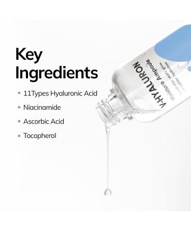 BY MERZY V-Hyaluronic Acid Moisture Ampoule - Hydrating Serum for All Skin Types | Korean Skincare - 100ml/3.38 fl.oz - Buy Online on GoSupps.com