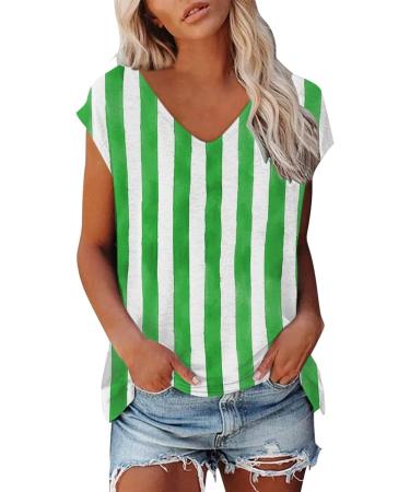 Short Sleeve T Shirts Clothing Woman T-Shirt Casual Black Clothing Top Women's Floral Pattern for Women Crop Tops Shirt Shirts Top Women's Summer Tank Top 1 Green M - Buy Online on GoSupps.com