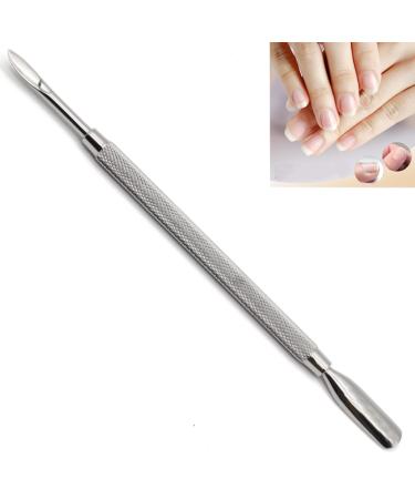 AFTREN Double Sided Metal Cuticle Pusher Tool Manicure Pedicure Salon Professional Cuticle Remover Quality J2 Curved Edge Stainless Steel