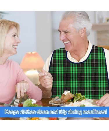 Waterproof Adult Bibs for Men with Crumb Catcher - Reusable & Washable Dining Bibs for Elderly - Clothing Protector for Eating - Buy Online on GoSupps.com