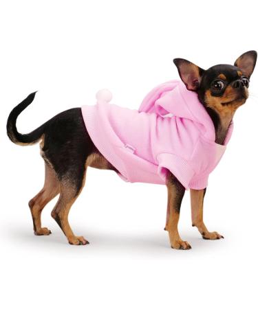 Frienperro Easter Rabbit Dog Costume - Pink XXS Cotton Hoodie for Small Dogs & Puppies - Buy Online on GoSupps.com