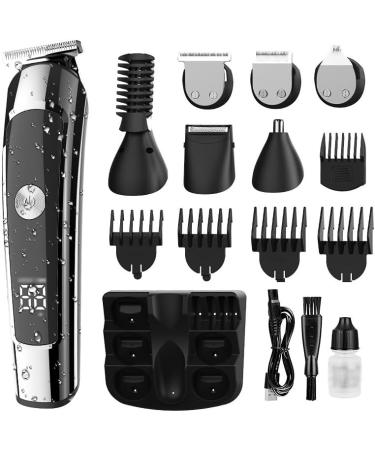 Buy Electric Hair Clipper Set with Digital Display - Cordless Hair Clipper & Scissors - 162mm Gray for Home Use - Buy Online on GoSupps.com