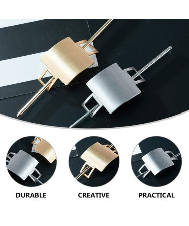 Lurrose Metal Hair Stock Pin Set - 2 Pieces Alloy Hair Claw Clips & Cuffs for Weddings & Hairdressers - Durable Boar Clip Holders - Buy Online on GoSupps.com