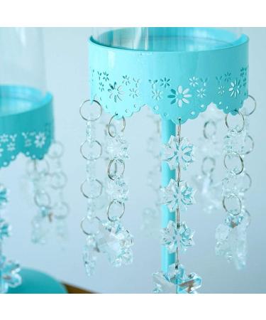 Cake Stands Crystal Pendant Blue Transparent Cover Snack Stand Wedding Cake Display Stand Eternal Flower Accessories Dessert Display Decor (Size : L) (Small) - Buy Online on GoSupps.com