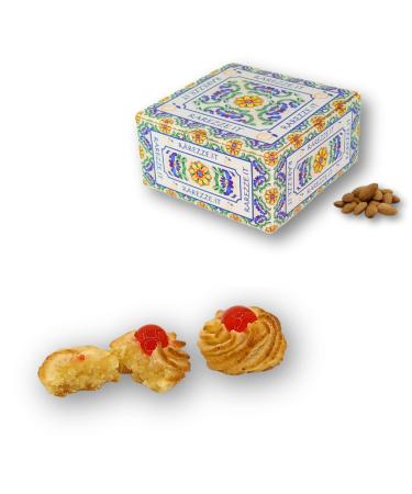 RAREZZE - Sicilian marzipan pastry "curly" individually packaged in a beautiful gift box (gr.400). RAREZZE: Sicilian cupcakes, cannoli, cassate, artisanal pastry