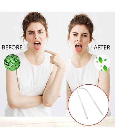 1PC Steel Tongue Scraper Cleaner - Remove Tongue Coating & Freshen Breath | International Shipping - Buy Online on GoSupps.com