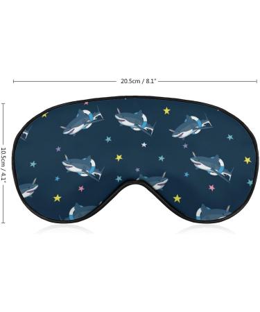 Unicorn Shark Sleep Mask Eye Cover for Sleeping Blindfold with Adjustable Strap Blocks Light Night Travel Nap for Men Women - Buy Online on GoSupps.com