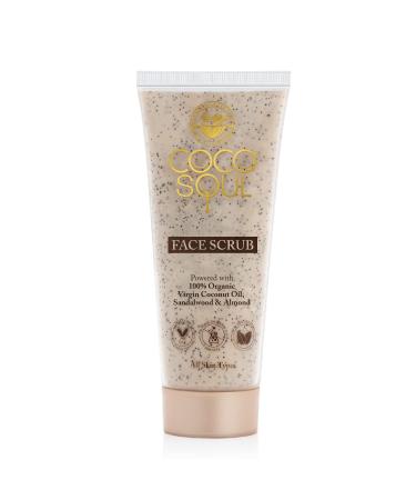 Face Scrub with Coconut & Ayurveda Gentle Exfoliation Deep Pore Cleansing Revitalizing & Tan Reduce Silicones Mineral Oil Paraben & Sulphate Free Vegan -100g