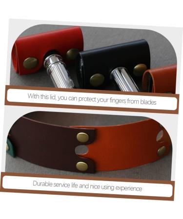 Hakidzel 3-St Razor Case | Travel Accessories for Men | Synthetic Leather Scratch-Resistant Protection for Manual Razors - Buy Online on GoSupps.com