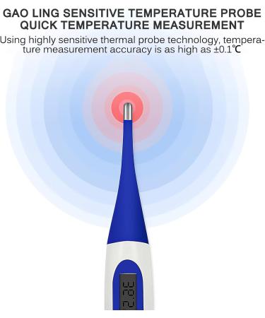 Pet Thermometer Digital Veterinary Thermometer Waterproof Digital Thermometer for Pets Pet Thermometer with Reminder Function Thermometer for Dogs Cats Horse Cattle Pigs Sheep - Buy Online on GoSupps.com