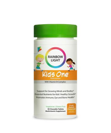 Rainbow Light Kid's One MultiStars Food-Based Multivitamin Fruit Punch 90 Tablets