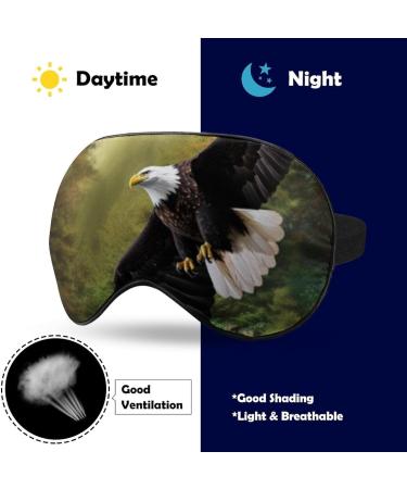 Woods Eagle Sleep Eye Mask & Blindfold | Elastic Strap Headband for Men Women | Ideal for Sleep, Travel, and Nap - Buy Online on GoSupps.com