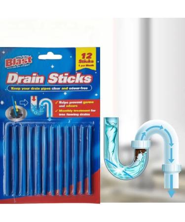 12 Drain Cleaner Sticks Easy Flow DrainSticks Unblocker Sink Deodorizer Sticks Keeps Drains Pipes Clear for Bathroom Kitchen (3) - Buy Online on GoSupps.com