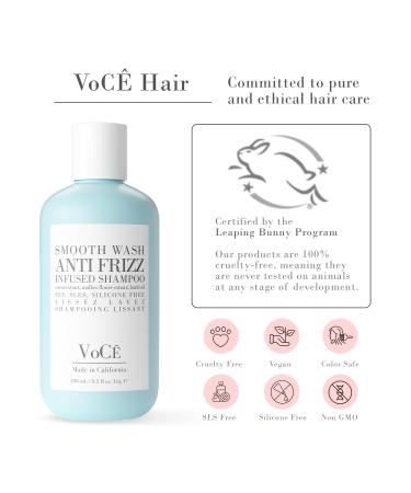 VoC Haircare Natural Smooth Shampoo - Anti-Frizz Curl Defining Shine Enhancing | Vegan Cruelty-Free Non-Toxic with Aloe Seed & Buriti Oil (8.5 oz - Buy Online on GoSupps.com