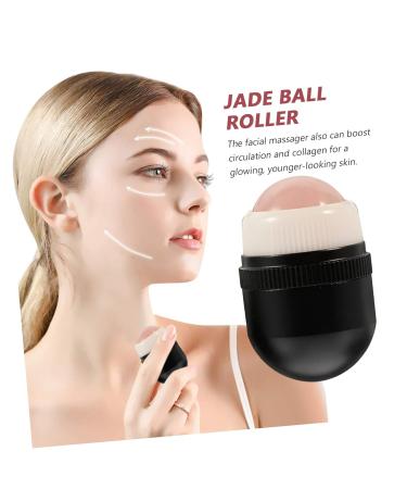 Fomiyes Volcanic Stone Facial Roller - 2 Pack Eye Massage & Beauty Roller for Tension Relief | Premium Jade Scooter for Radiant Skin - Buy Online on GoSupps.com