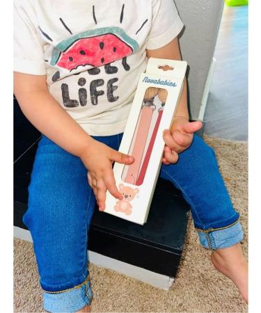 Novababies 2 Pack BPA Free Pacifier Clips & Teether Holder - Safe Silicone Design for Baby Girls - Gift Package Included - Buy Online on GoSupps.com