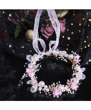 Princess Flower Headpiece Flower Girl Hair Accessories Wedding Hair Piece Pearl Wedding Headband Pearl Flower Leaf Headpieces for Princess Flower Girls and Bridesmaid - Buy Online on GoSupps.com