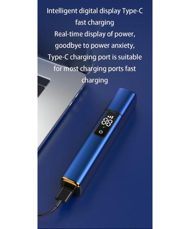 Ear and Nose Hair Trimmer 2024 | Painless USB Rechargeable | LED Display | Easy Clean | For Men & Women - Blue - Buy Online on GoSupps.com