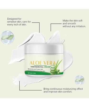Rubu22a Aloe Vera Hair Removal Cream for intimate and body as a powder without pain and irritation for smooth skin for bikini zone legs arms and armpits gentle facial formula for all skin types 1 - Buy Online on GoSupps.com