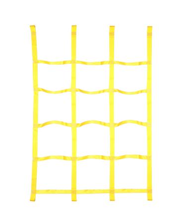 Climbing Net for Kids, Outdoor Climbing Net, Ninja Net Polyester Climbing Rope for Nina Slackline, Ninja Warrior Obstacle Course, Playground, Jungle Gym,Swingset, Treehouse-4x5 Grid (Yellow)