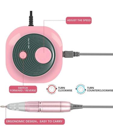 Electric Nail Drill 30 000 RPM Professional Electric Nail Art Salon Drill Glazing Fast Machine Electric Nail Art File Drill with Sanding Bands Nail Buffer Manicure Pedi - Buy Online on GoSupps.com