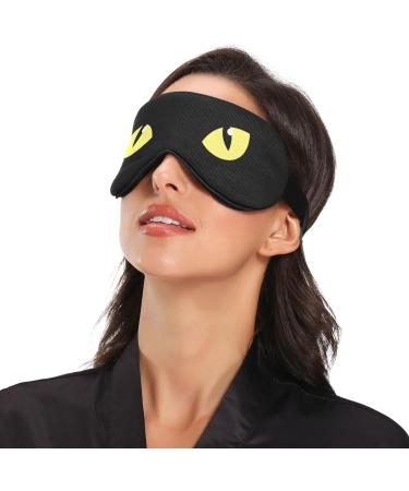 Haskirky Light Blocking Eye Mask - Adjustable Unisex Travel Eye Mask for Deep Sleep and Meditation - Yellow - Buy Online on GoSupps.com
