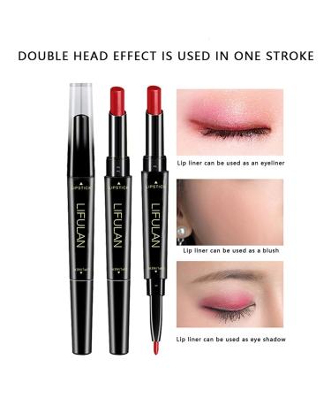 Buy 2-in-1 Lipstick & Lipliner Set - Creamy Matte Finish Highly Pigmented Long-Lasting | International Shipping - Buy Online on GoSupps.com