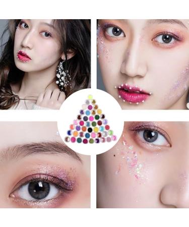 Nail Glitter 45 Colors Nail Glitter Flakes Art Pigment Dust Powder for Face Body Eye Nail glitter - Buy Online on GoSupps.com