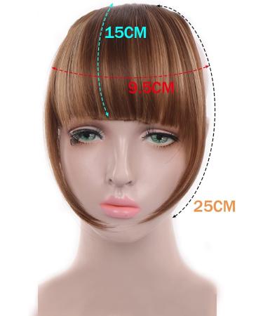 Bangs Hair Clip Clip in Hair Bangs Extension Hairpiece Synthetic French Bangs Neat Bangs with Temples Clip on Fringe Bangs Soft Natural Fake Hair Bangs for Women Bangs Clip in Hair (Color : 613 Siz 10 inch 613 - Buy Online on GoSupps.com