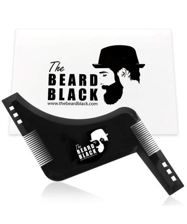 The BEARD BLACK Beard Shaping & Styling Tool with inbuilt Comb for Perfect line up & Edging  use with a Beard Trimmer or Razor to Style Your Beard & Facial Hair  Premium Quality Product