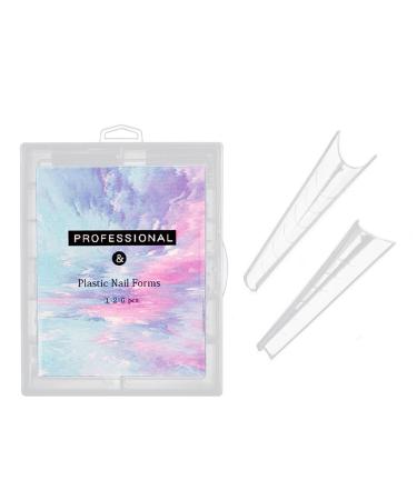 Nail art party decoration 120 pieces/set nail extension tip graded transparent fast-building nail shapes for manicure-10 pieces